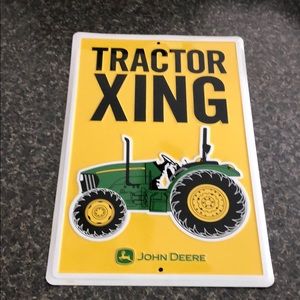 John Deere metal sign
